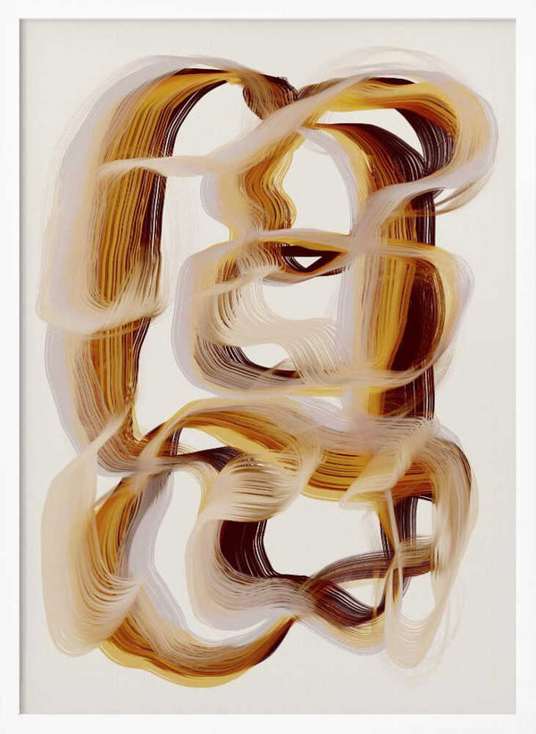 Tablou înramat „Flowing Amber Paths” de Treechild