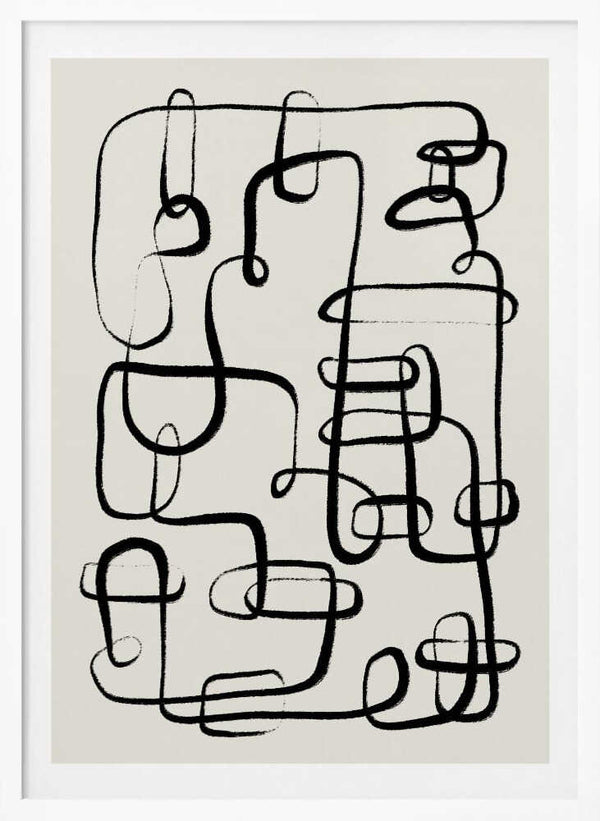 Tablou înramat „Endless Curves Dance” de Treechild