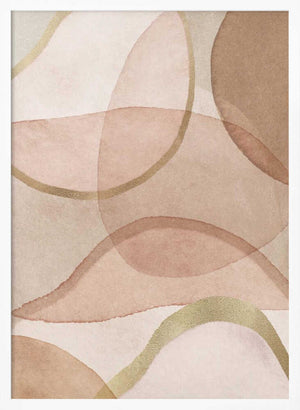 Tablou înramat „Blush and Brown Abstract” de Kathrin Pienaar