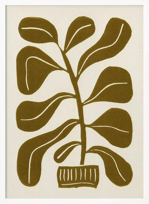 Tablou înramat „Linocut Houseplant #2” de Alisa Galitsyna