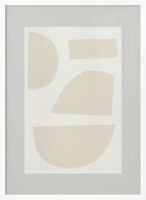 Tablou înramat „Geometric Shapes In A Monochrome Palette” de uplusmestudio