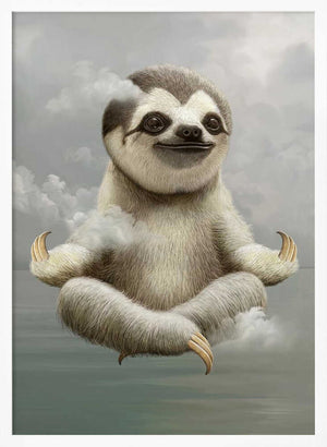 Tablou înramat „sloth meditating” de Adam Lawless
