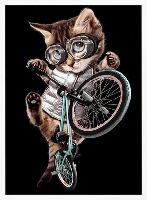 Tablou înramat „bmx cat” de Adam Lawless