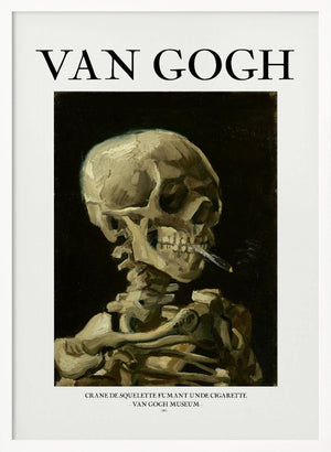 Tablou înramat „Head of a skeleton with a burning cigarette” de Vincent Van Gogh