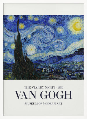Tablou înramat „The Starry Night” de Vincent Van Gogh