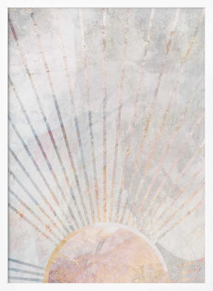 Tablou înramat „Sun Boho Morning Metallic Print” de Sarah Manovski