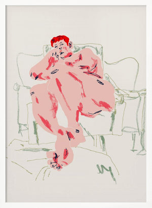 Tablou înramat „Model Resting In A Chair” de Francesco Gulina