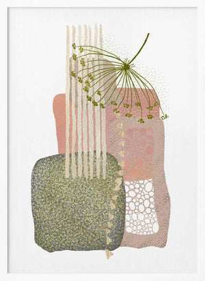 Tablou înramat „Delicate Pink and Green-3” de Sally Ann Moss