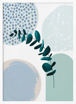 Tablou înramat „Blue green boho-2” de Sally Ann Moss