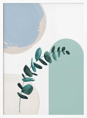 Tablou înramat „Blue green boho-1” de Sally Ann Moss