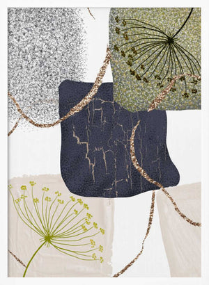 Tablou înramat „Green-Grey-3” de Sally Ann Moss