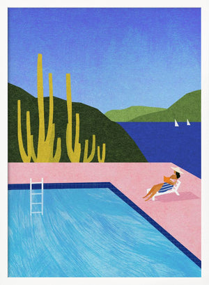 Tablou înramat „Swimming Pool” de longwayhome