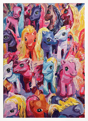 Tablou înramat „Ponies” de Pauline Wegman | Key and Sea Creative