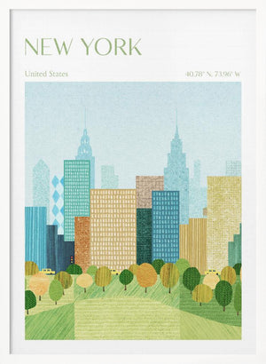 Tablou înramat „New York, Central Park” de longwayhome
