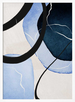 Tablou înramat „Shapley Blue-3” de Sally Ann Moss