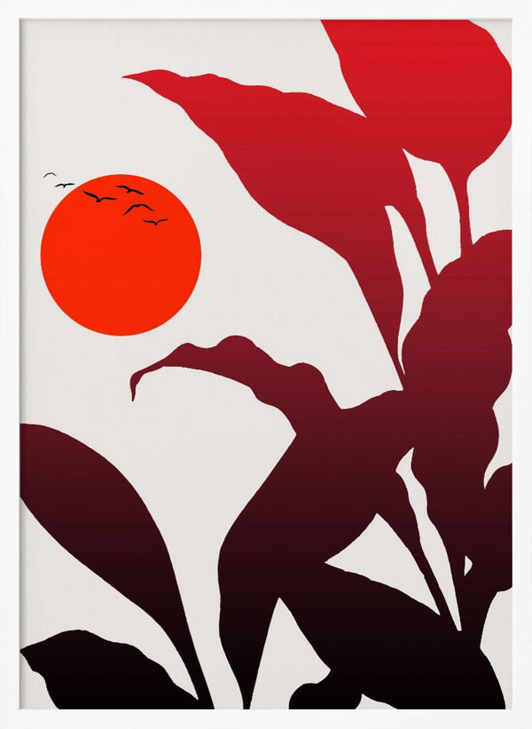 Tablou înramat „Tropical Sunset” de Kubistika