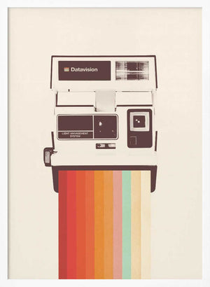 Tablou înramat „Instant Camera Rainbow” de Florent Bodart