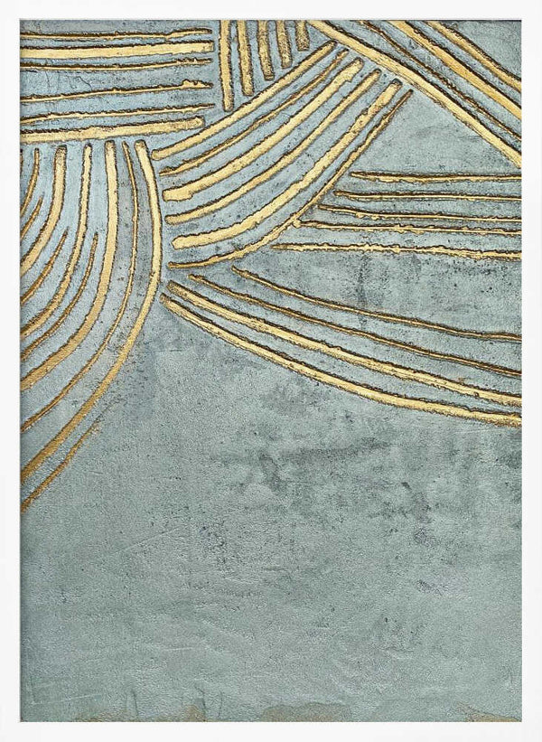 Tablou înramat „Ancient Gold Sun” de Alyson Storms