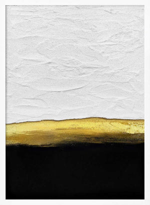 Tablou înramat „Black and White Golden Night” de Alyson Storms