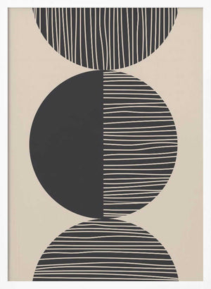 Tablou înramat „Black Circle Art” de Melloi Art Prints
