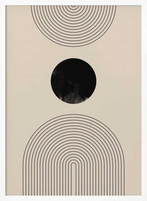 Tablou înramat „Black Arch Line Art” de Melloi Art Prints