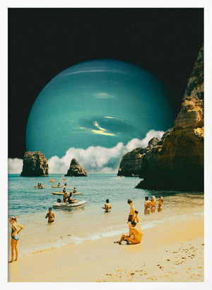 Tablou înramat „Space Beach” de Taudalpoi