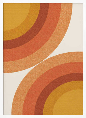 Tablou înramat „Retro Sunburst Waves” de THE MIUUS STUDIO