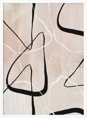 Tablou înramat „White Lines 1” de Sally Ann Moss