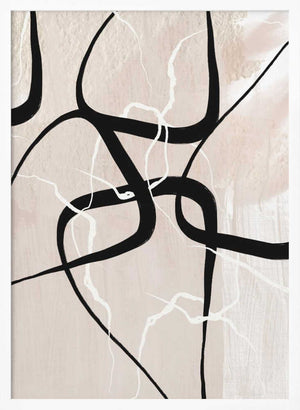 Tablou înramat „White Lines 2” de Sally Ann Moss