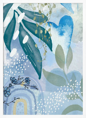 Tablou înramat „Iceberg Blue-1” de Sally Ann Moss