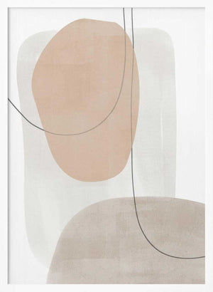 Tablou înramat „Circle Abstract Painting” de Melloi Art Prints