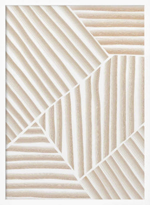 Tablou înramat „Beige Line Art” de Melloi Art Prints