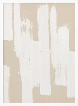 Tablou înramat „Beige Brush Strokes” de Melloi Art Prints