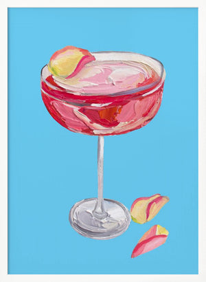 Tablou înramat „Sparkling Rose Gin Cocktail” de Alice Straker
