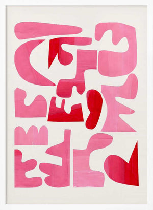 Tablou înramat „A Pink Puzzle” de Ejaaz Haniff