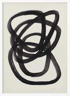 Tablou înramat „Ink Spiral Rings” de Ejaaz Haniff