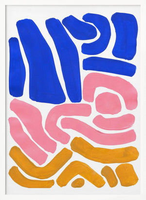 Tablou înramat „Pastel Tribal Maze” de Ejaaz Haniff