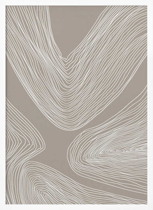 Tablou înramat „Flowing Contours Line Art” de Melloi Art Prints