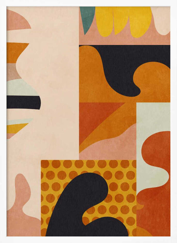 Tablou înramat „Playing Around Shapes 5” de Ana Rut Bre