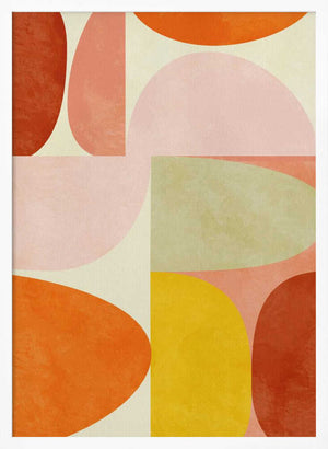 Tablou înramat „Warm Pastel Geometry” de Ana Rut Bre