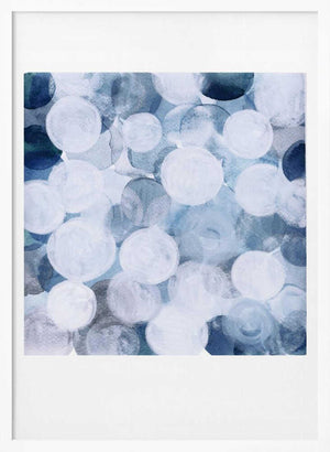 Tablou înramat „Blue Bubbles” de Louise van Terheijden