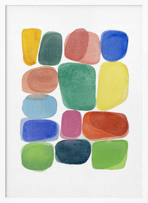 Tablou înramat „Color Blocks 3” de Louise van Terheijden