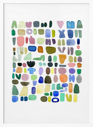 Tablou înramat „Beach Combing 1” de Louise van Terheijden