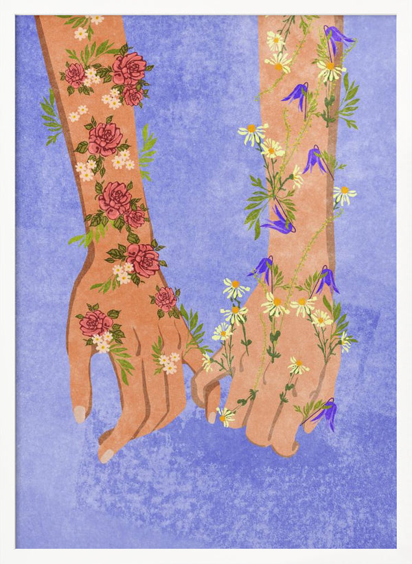 Tablou înramat „Holding hands” de Raissa Oltmanns