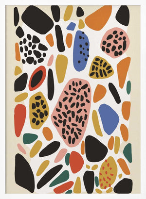 Tablou înramat „Vibrant Pebble Mosaic” de Treechild