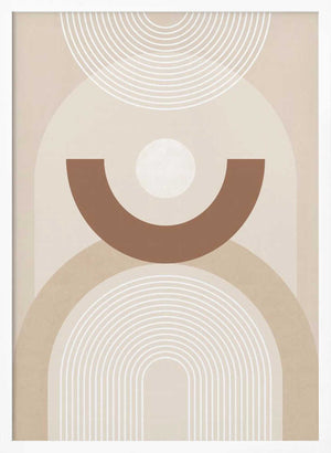 Tablou înramat „Beige Mid Century Poster” de Elena Ristova