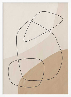 Tablou înramat „Graphic Shapes &amp; Lines Poster” de Elena Ristova