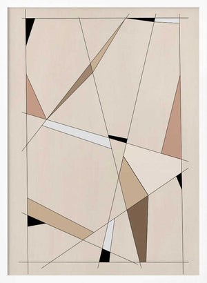 Tablou înramat „Geometric Beige Art” de Elena Ristova