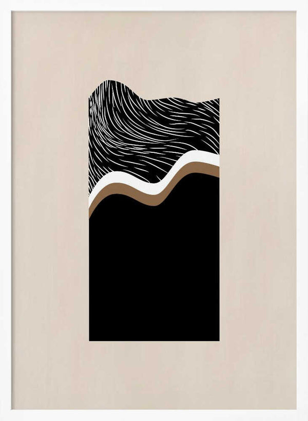 Tablou înramat „Monochrome Waves” de Elena Ristova