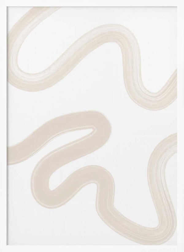 Tablou înramat „Beige Brush Stroke Poster” de Elena Ristova